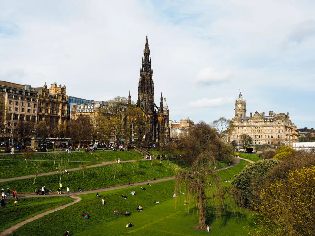 Princes Street Gardens in Edinburgh