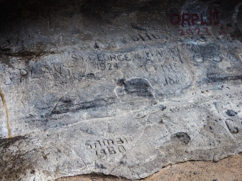 graffiti on Tagus Cove