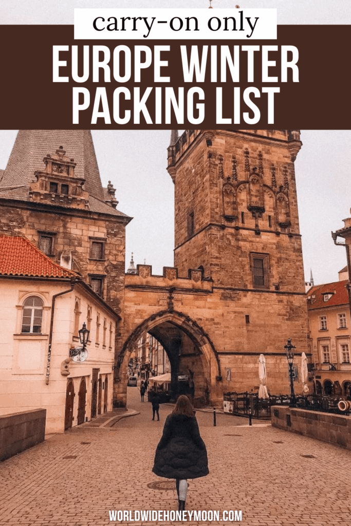 So whether you are journeying to the delightful Christmas markets in Europe or you want to visit Europe during its least busy time of year, here is the ultimate packing list for Europe in winter…in just a carry-on! | packing list for winter in europe | winter packing list europe | europe trip packing list winter | winter in europe packing list | european winter packing list | packing for european winter