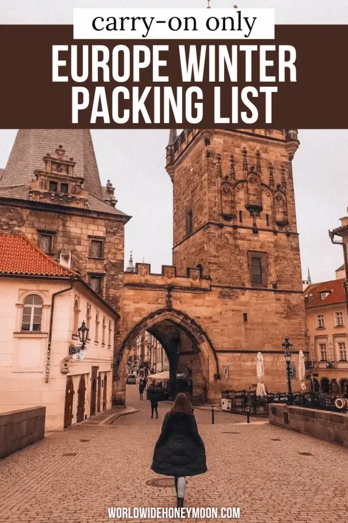 So whether you are journeying to the delightful Christmas markets in Europe or you want to visit Europe during its least busy time of year, here is the ultimate packing list for Europe in winter…in just a carry-on! | packing list for winter in europe | winter packing list europe | europe trip packing list winter | winter in europe packing list | european winter packing list | packing for european winter