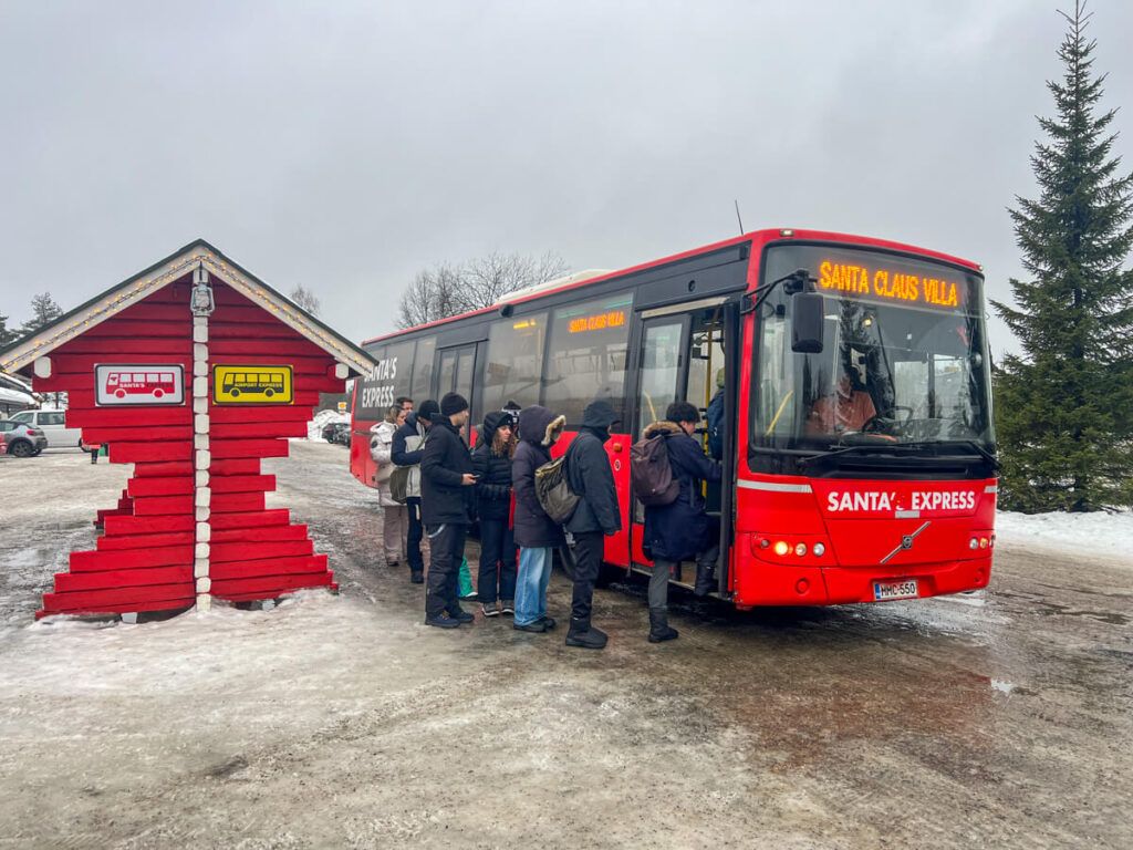Santa's Express bus stop in Santa's Village