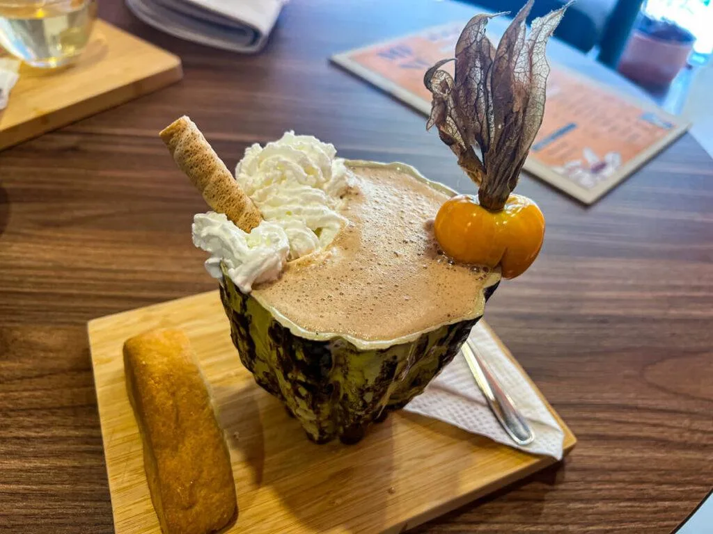 Hot chocolate at Huma