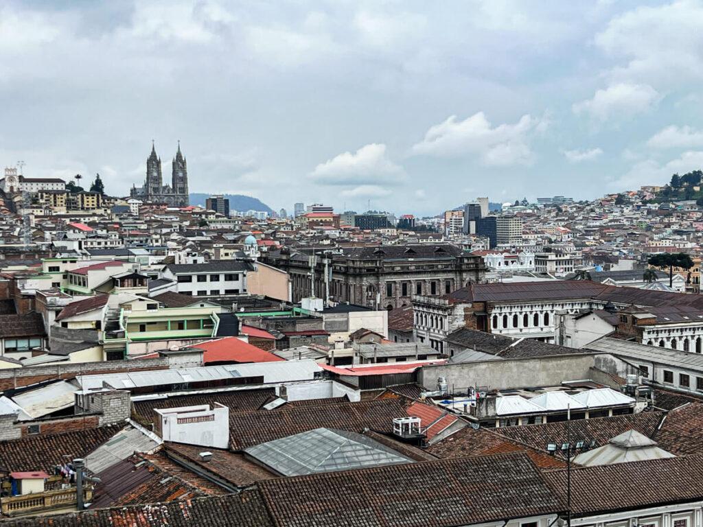 View of Quito from Vista del Angel Hotel
