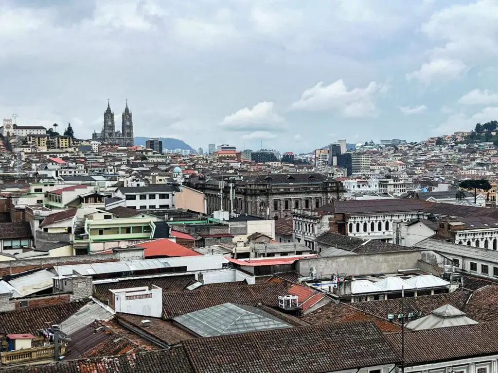 View of Quito from Vista del Angel Hotel