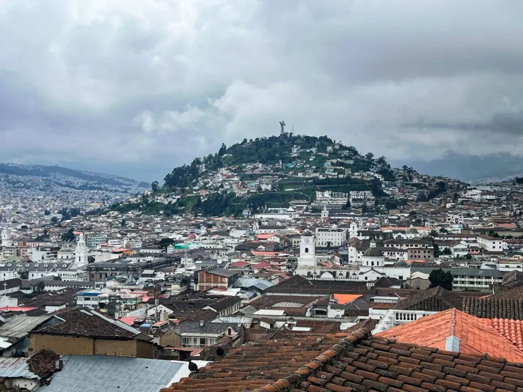 View of Virgin of El Panecillo from Vista del Angel