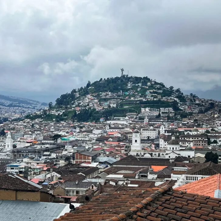 View of Virgin of El Panecillo from Vista del Angel
