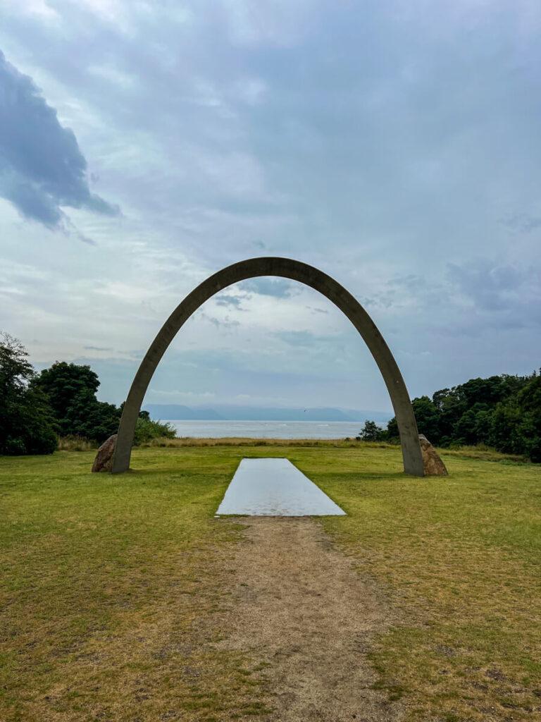 Arch at the Lee Ufan Museum on Naoshima Art Island