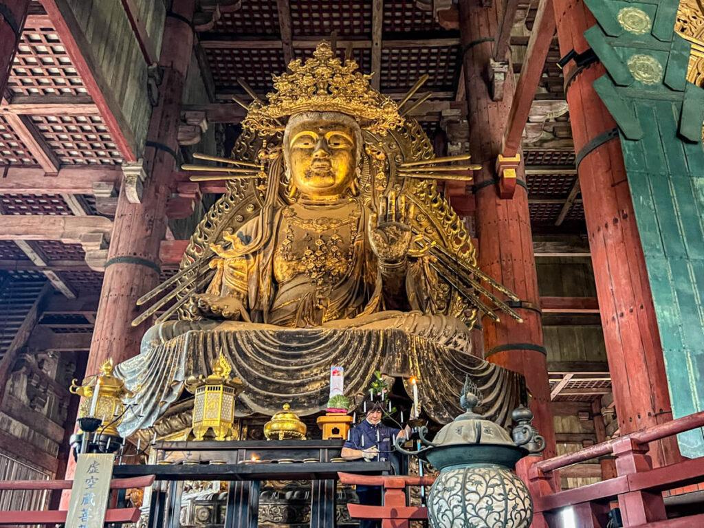 Buddha statue in Todai-Ji Temple in Nara