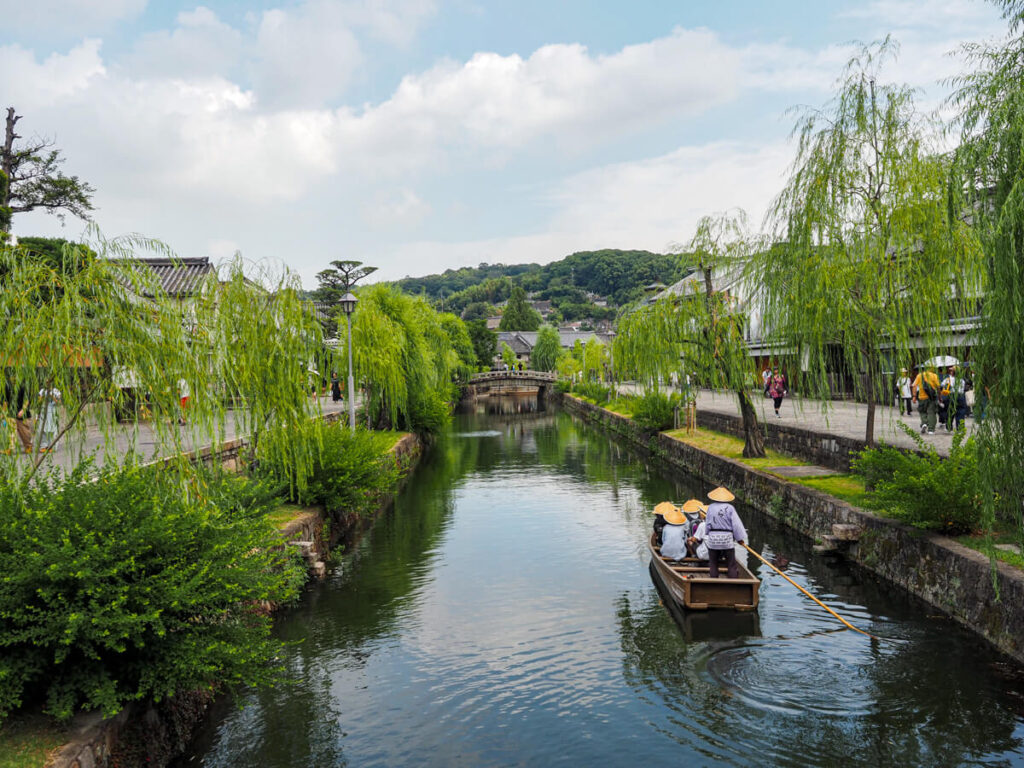 Canal in Kurashiki with a boat