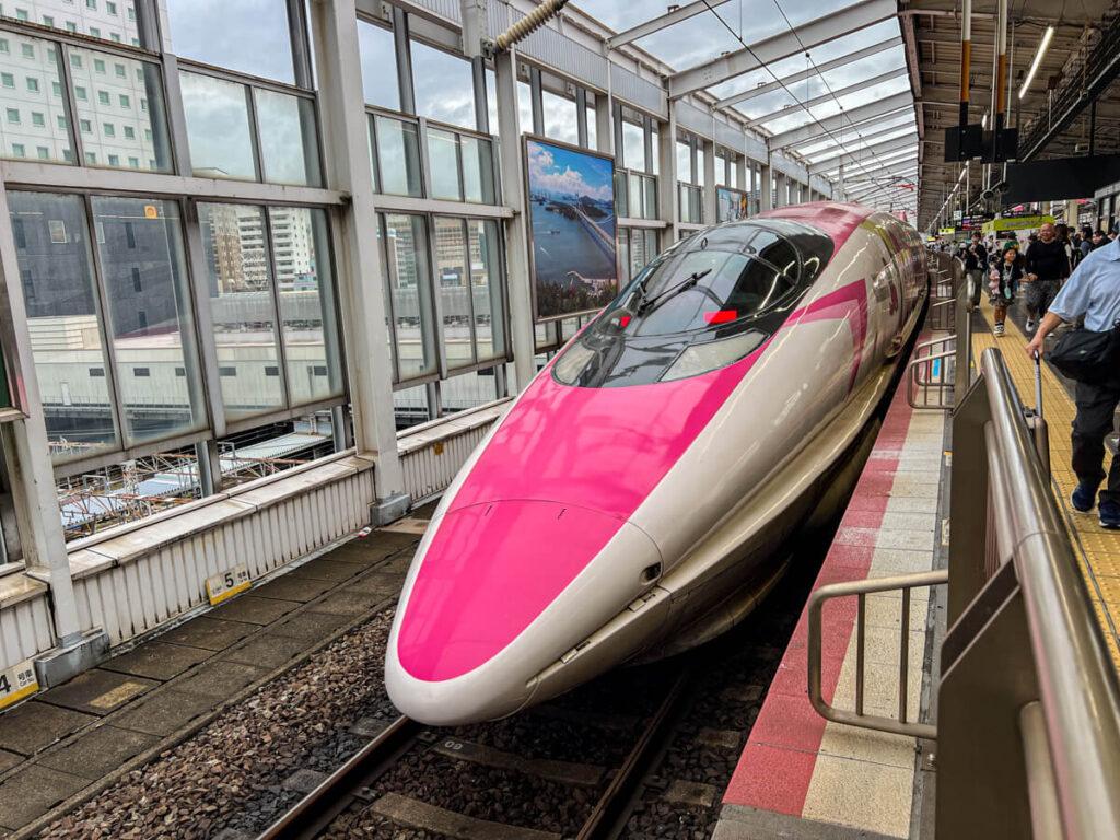 Front of Hello Kitty train in Japan