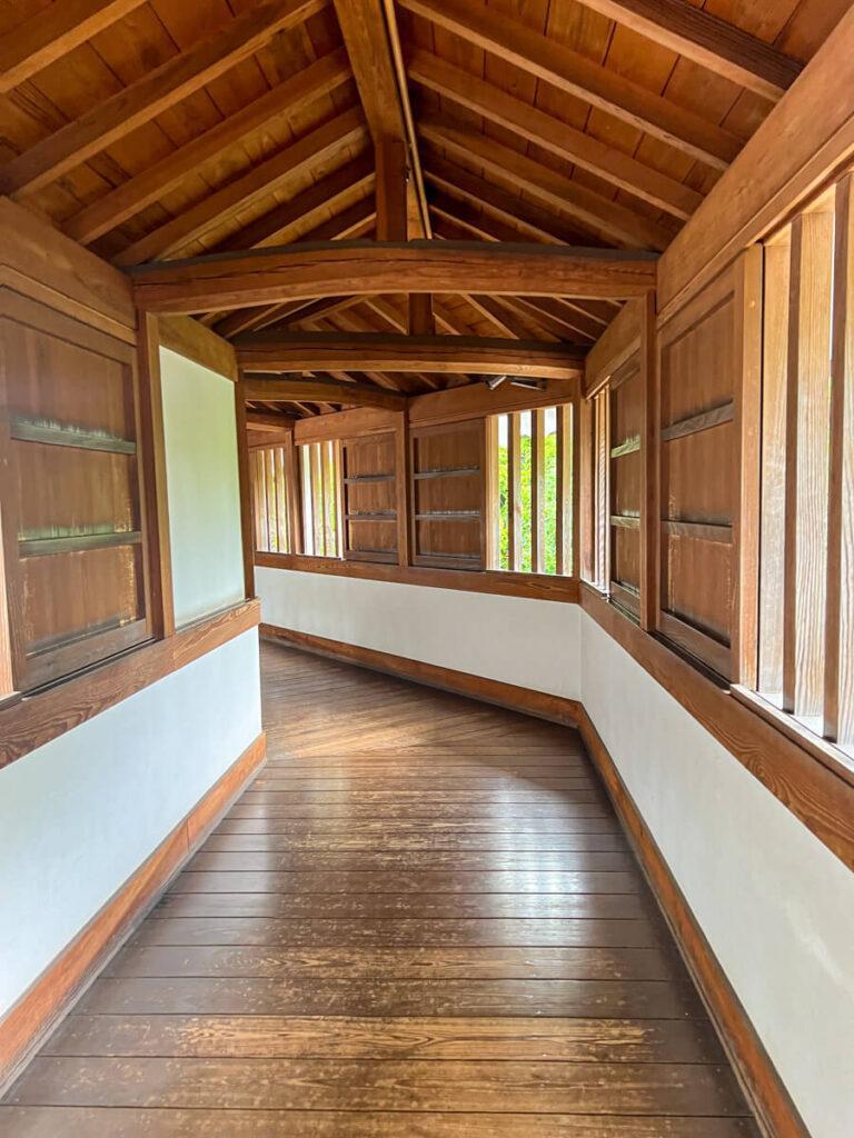 Inside a corridor in Himeji Castle