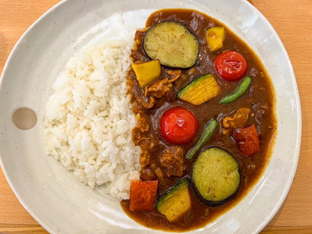 Japanese curry with veggies and meat in Nara