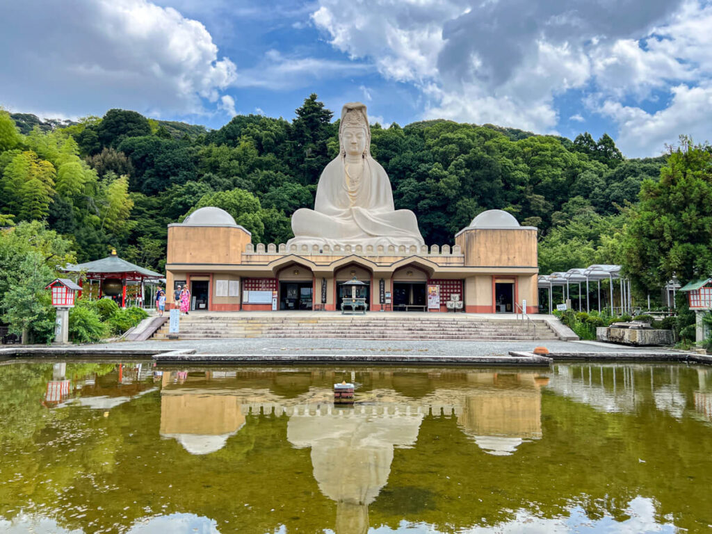 Ryozen-Kannon temple with Giant Buddha on top