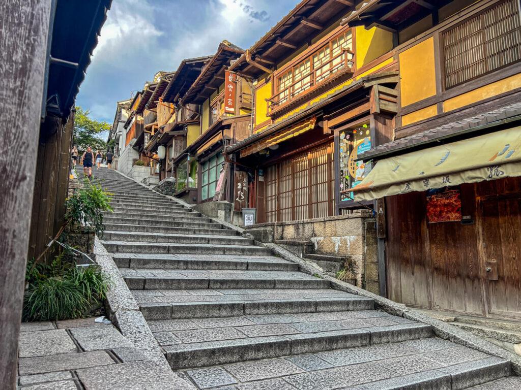 Staircase in the early morning in the Gion District of Kyoto