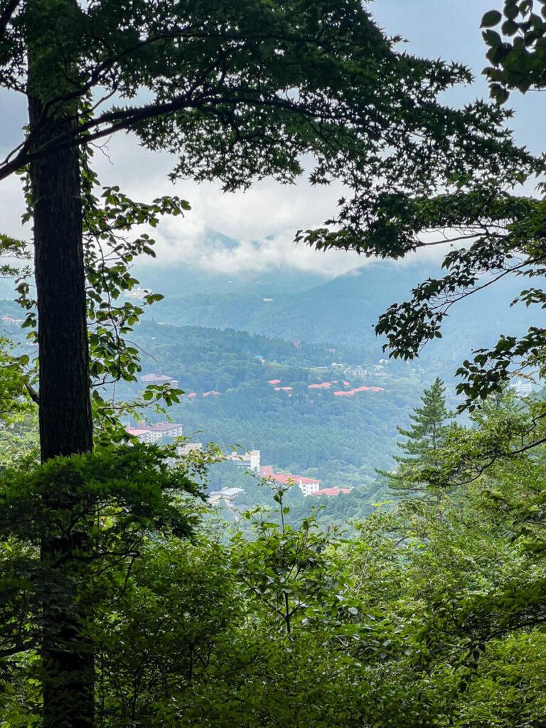 View from a mountain in Hakone