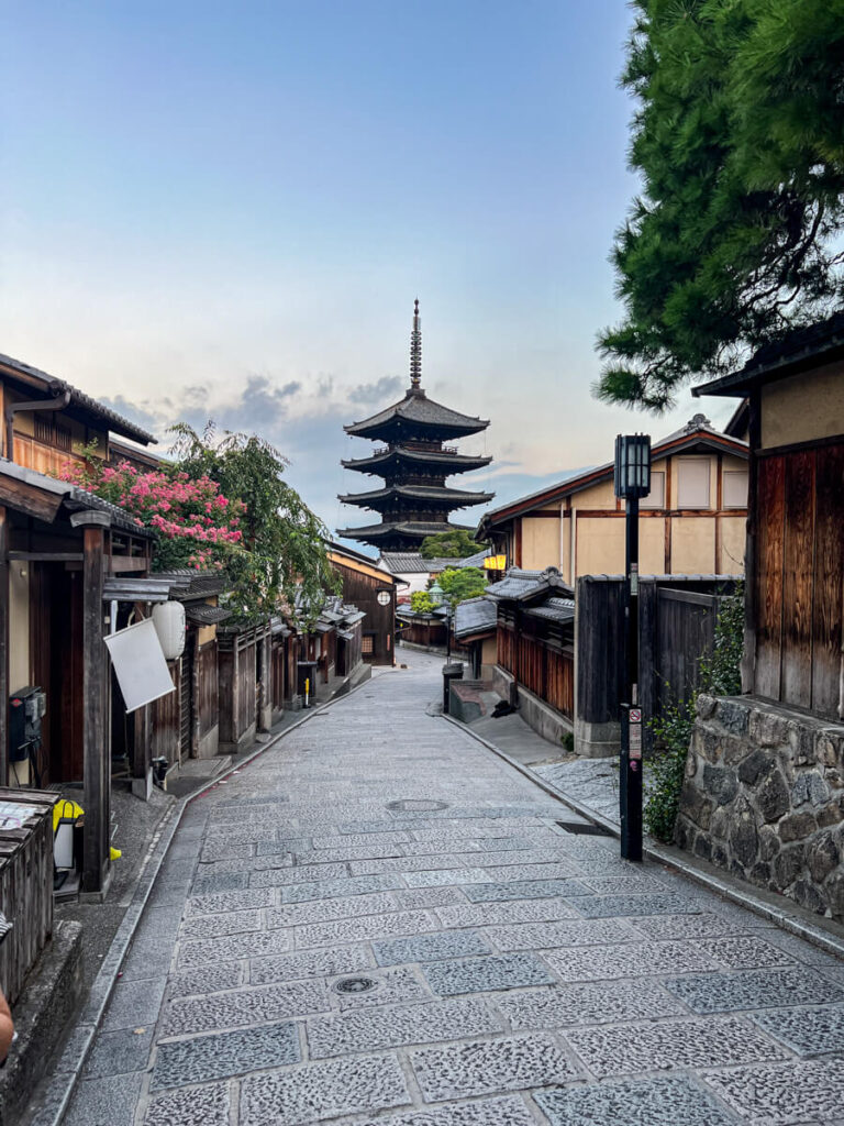 Yasaka Pagoda at sunrise in Kyoto