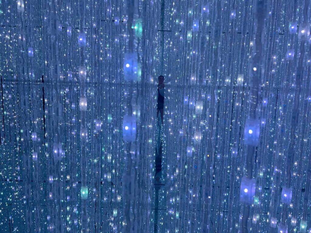 Teamlab Borderless Light sparkly room